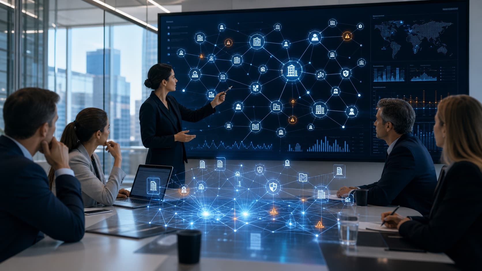 Insurance governance team monitoring brokers, repair networks, and supplier risk signals
