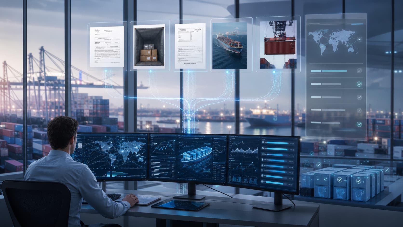 Logistics operator transforming shipping documents and freight media into structured operational intelligence