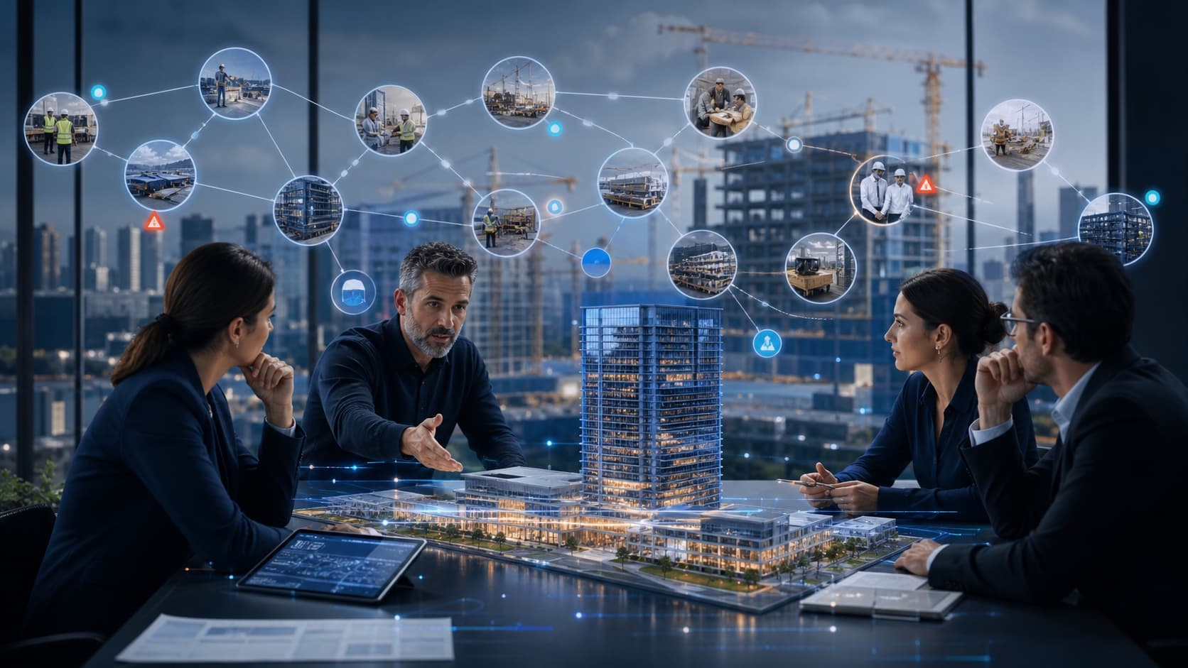 Property team mapping contractor, subcontractor, and facilities supplier dependencies